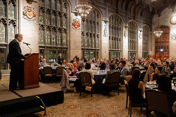 Bruce Leech Speaks to Dinner Attendees