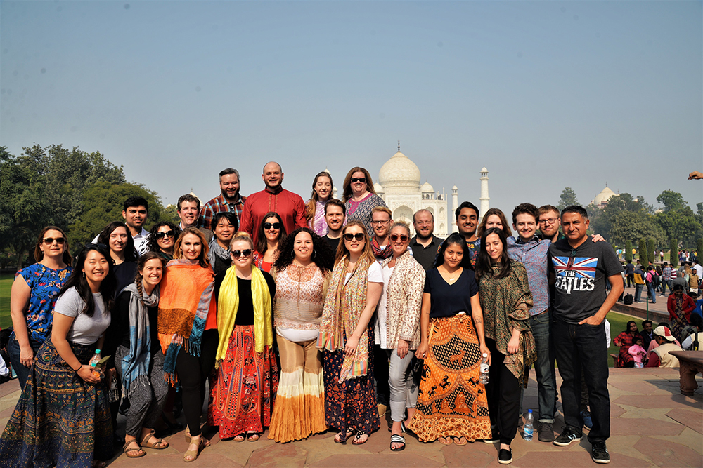 Study abroad trip in India at the Taj Mahal