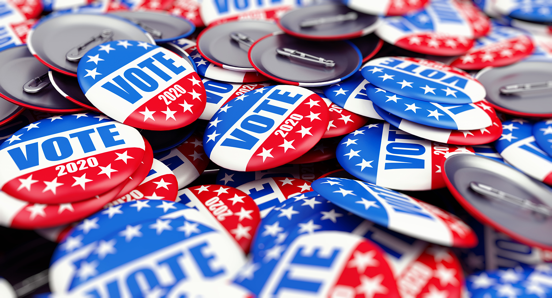 Voter pins stock image