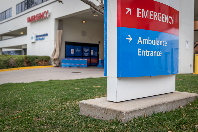 Emergency room hospital entrance